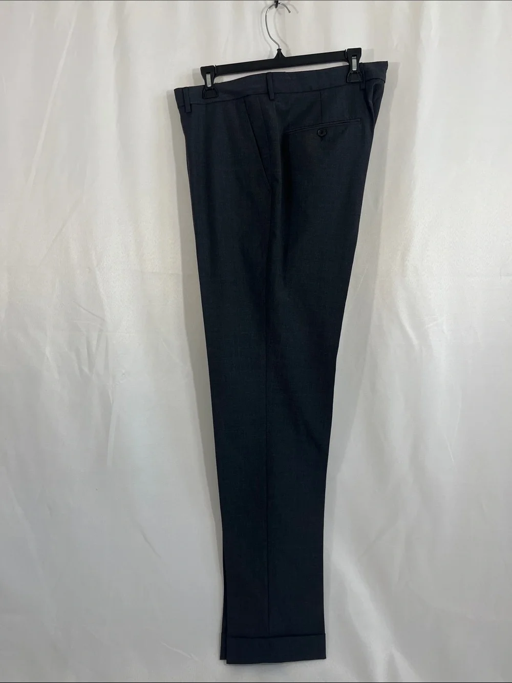 Polo Stretch Slim-Fit Gray Dress Pants 38x34 NWT - Flat Front, Cuffed